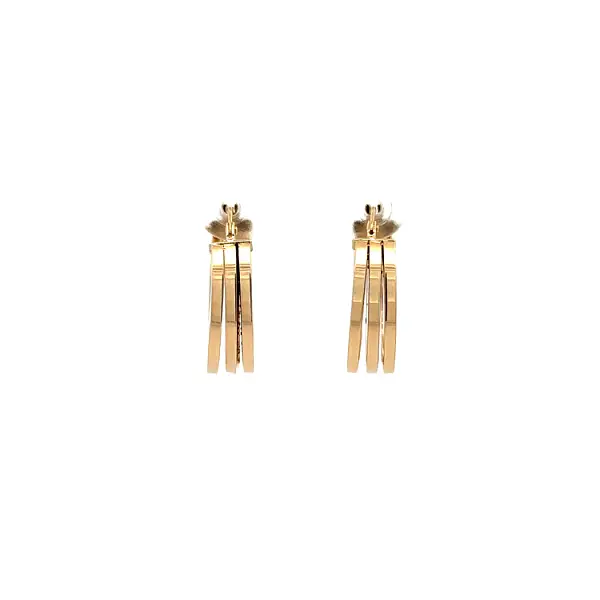 Gold Round Earrings