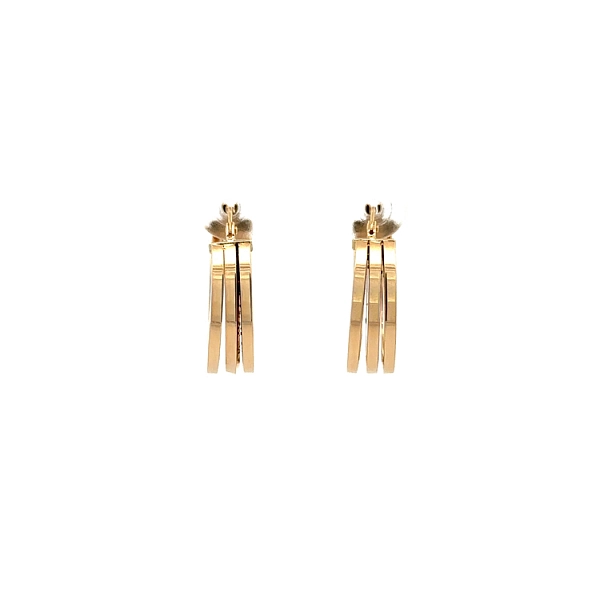 Gold Round Earrings