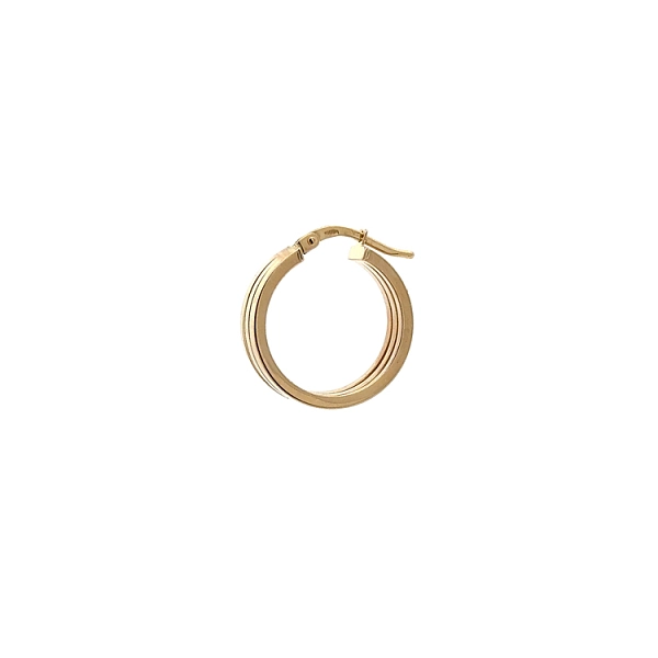 Gold Round Earrings