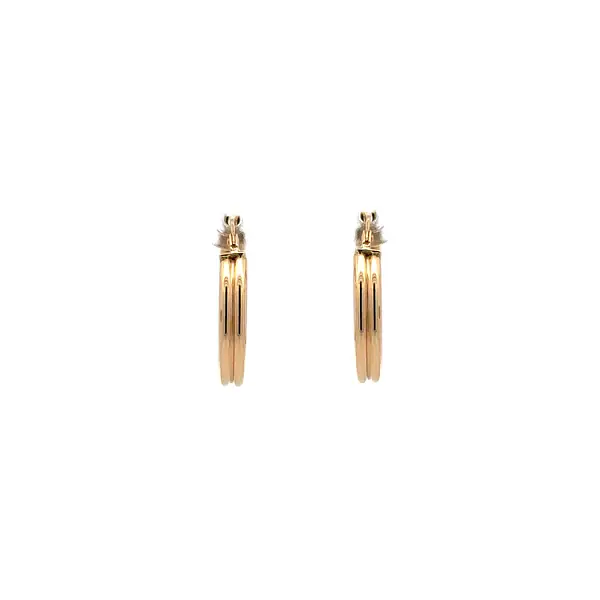 Gold Round Earrings