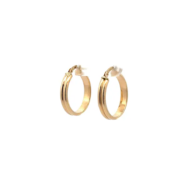 Gold Round Earrings