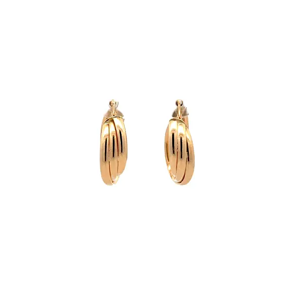 Gold Round Earrings