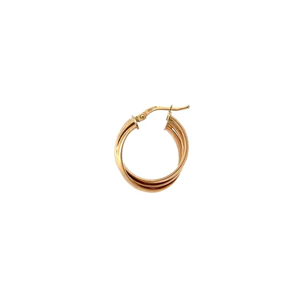 Gold Round Earrings
