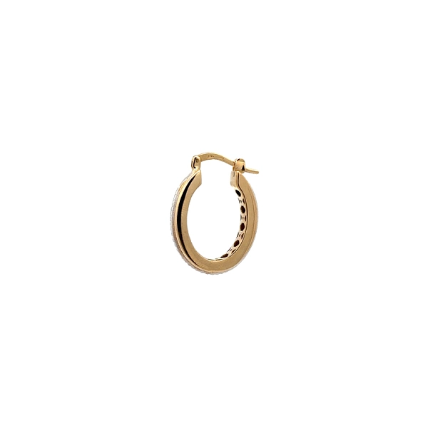Round Earrings made of Combination Gold