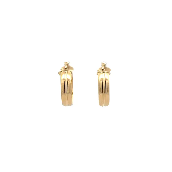 Gold Round Earrings
