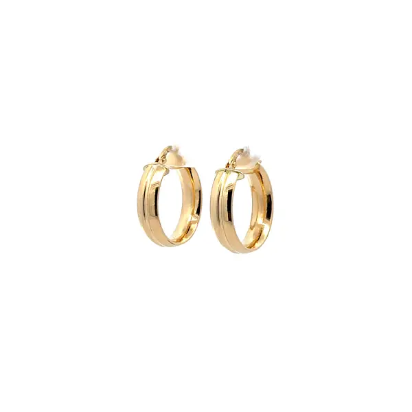 Gold Round Earrings