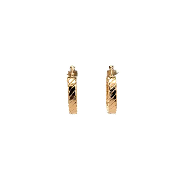 Gold Round Earrings