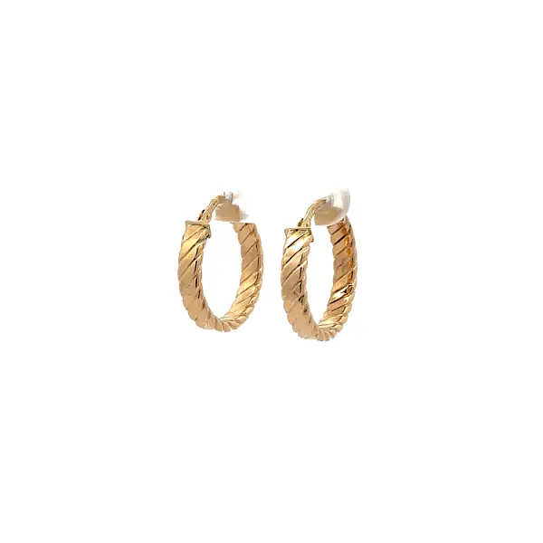 Gold Round Earrings