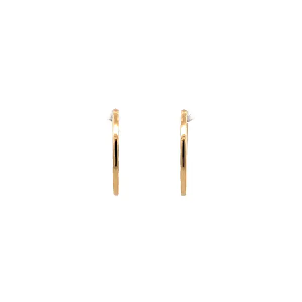 Gold Round Earrings