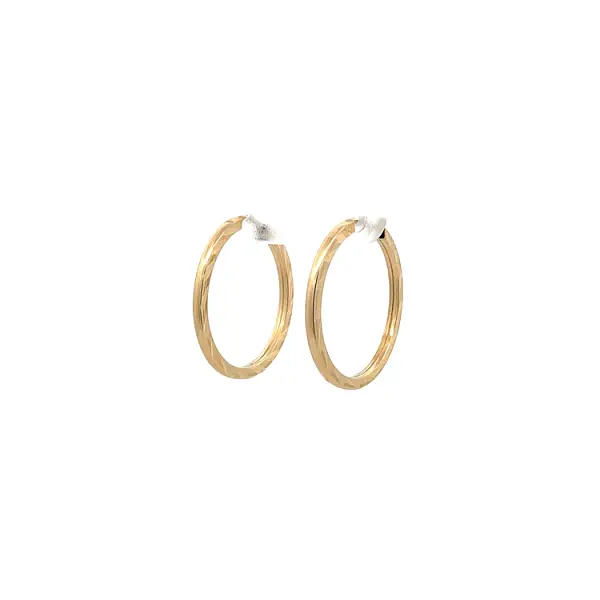 Gold Round Earrings