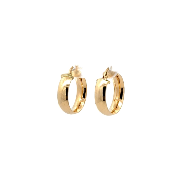 Gold Round Earrings