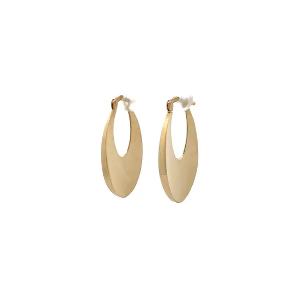 Gold Round Earrings
