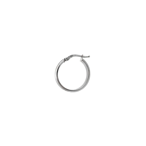 White Gold Round Earrings