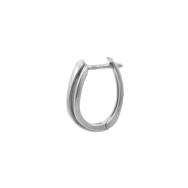 White Gold Round Earrings