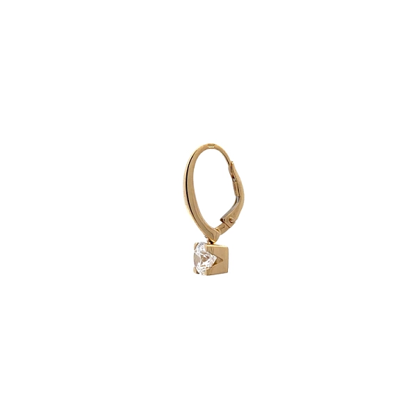 Yellow Gold Earrings with Zircones
