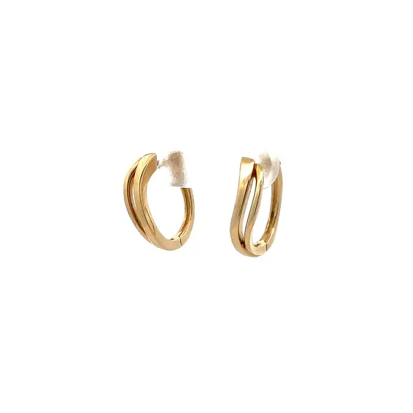 Gold Round Earrings