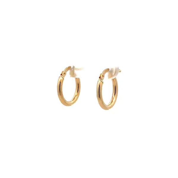 Gold Round Earrings