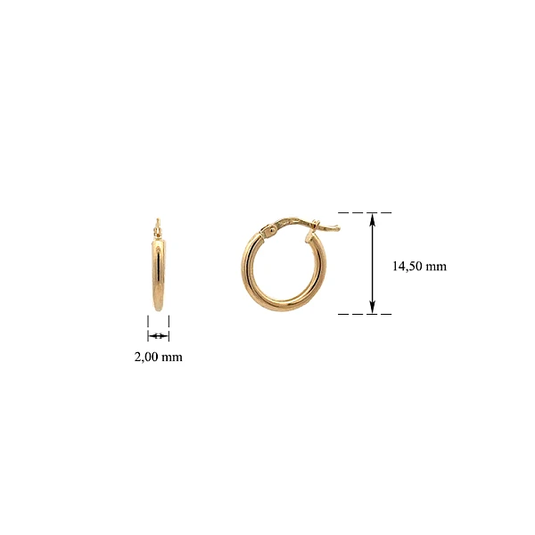 Gold Round Earrings