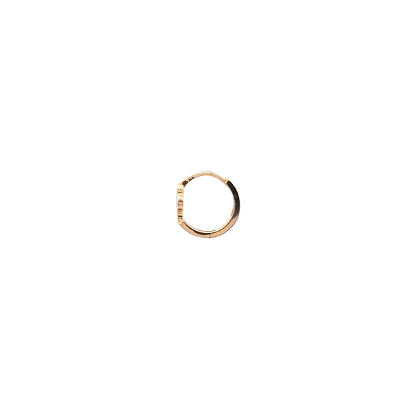 Gold Earrings Flower with Zircons