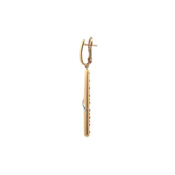 Vibrant dangle earrings - Combining the Elegance of Yellow Gold and Zircones