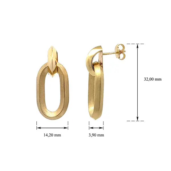 Gold dangle earrings