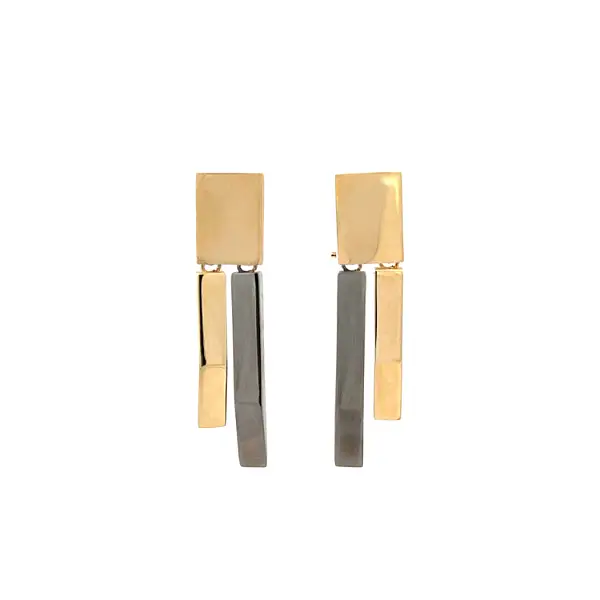 Gold dangle earrings