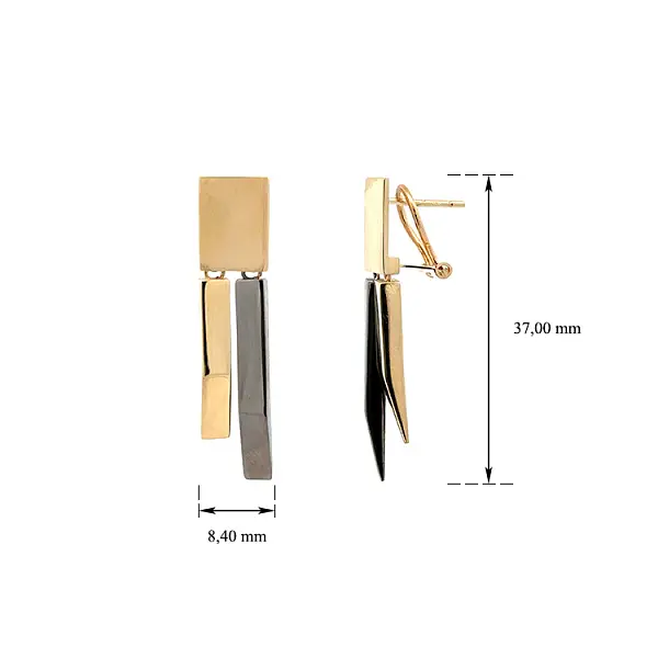 Gold dangle earrings