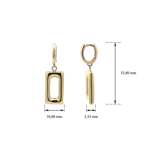 Gold dangle earrings