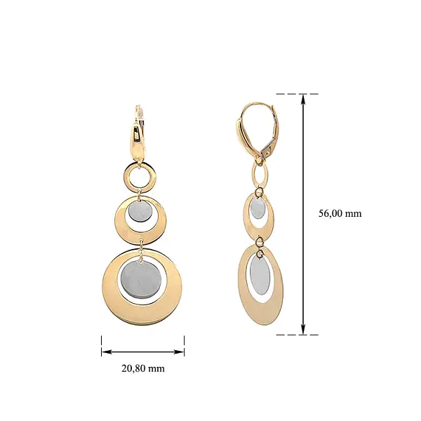 Earrings made of Combination Gold