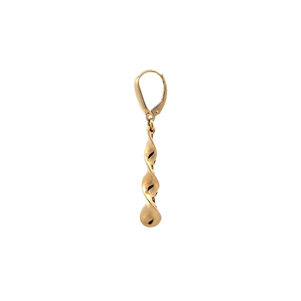 Luxury Gold dangle earrings with unique twisted effect