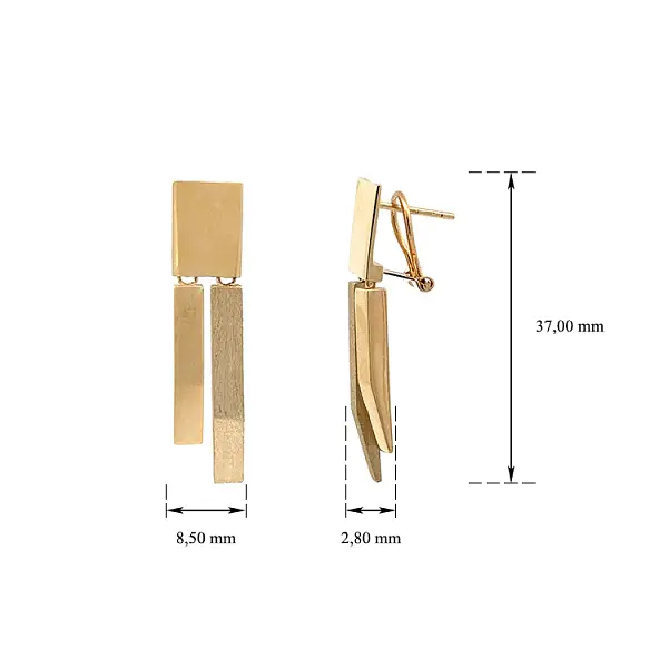 Gold dangle earrings