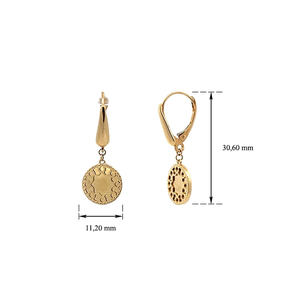 Gold dangle earrings