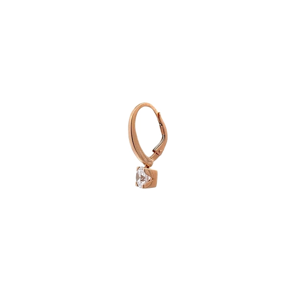 Earrings with Pink Gold Zircons