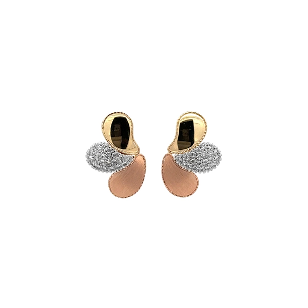 Earrings with Zircones in Gold