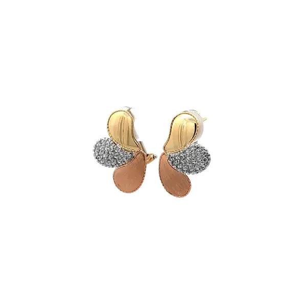 Earrings with Zircones in Gold