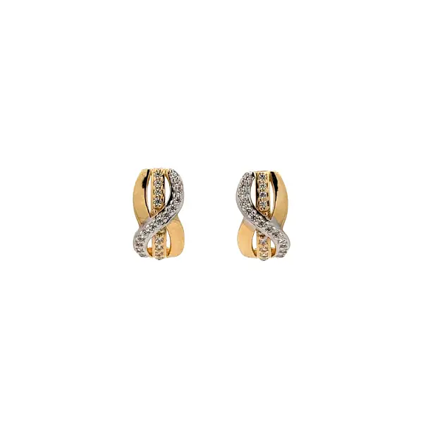 Earrings with Zircones in Gold