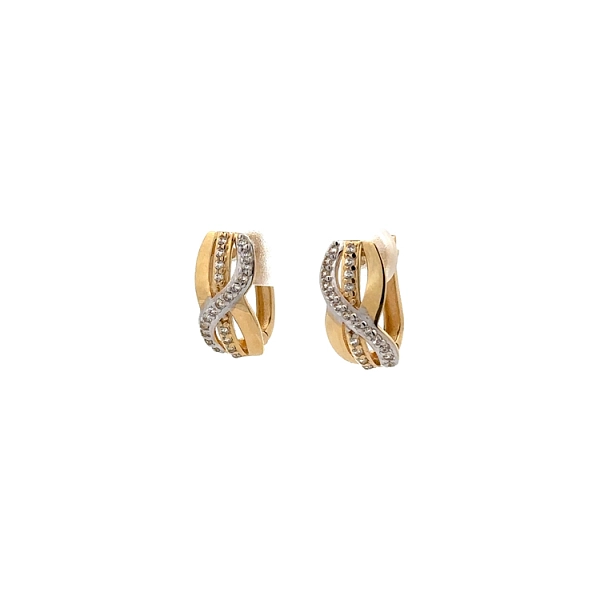 Earrings with Zircones in Gold