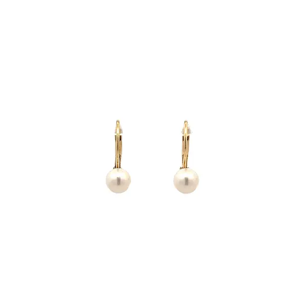 Gold Earrings with Pearl