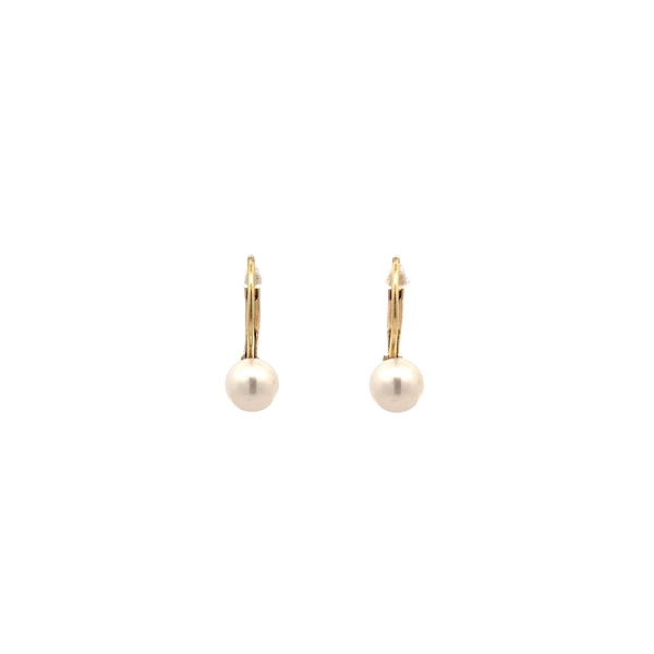 Gold Earrings with Pearl