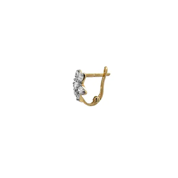 Gold Earrings with Zircons