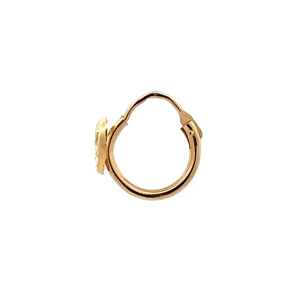 Gold Round Earrings Hearts