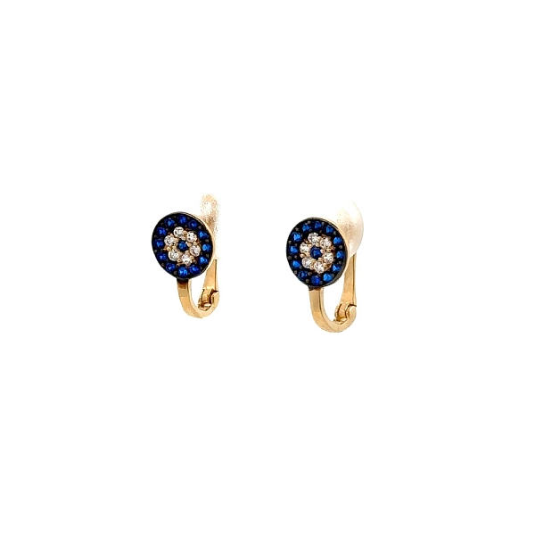 Gold Earrings with Sapphires