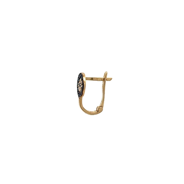 Gold Earrings with Sapphires