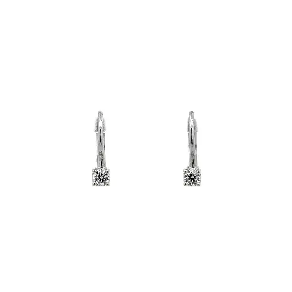 Earrings with White Gold Zircons