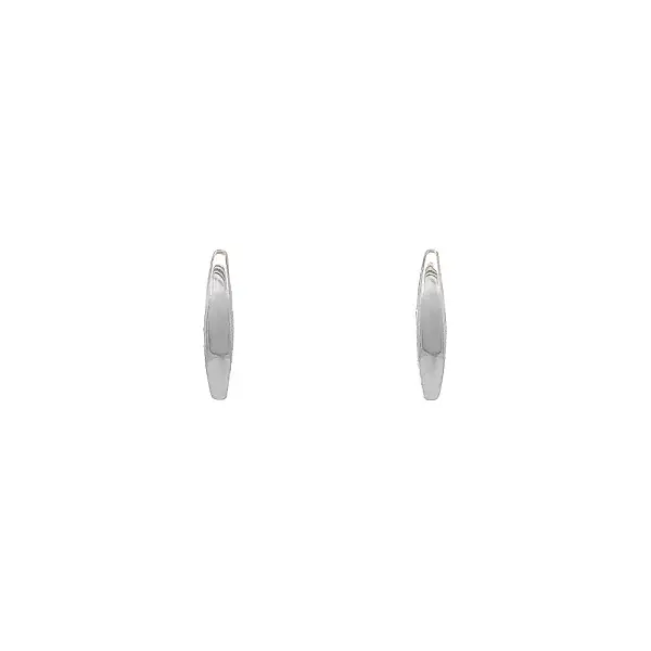 White Gold Round Earrings