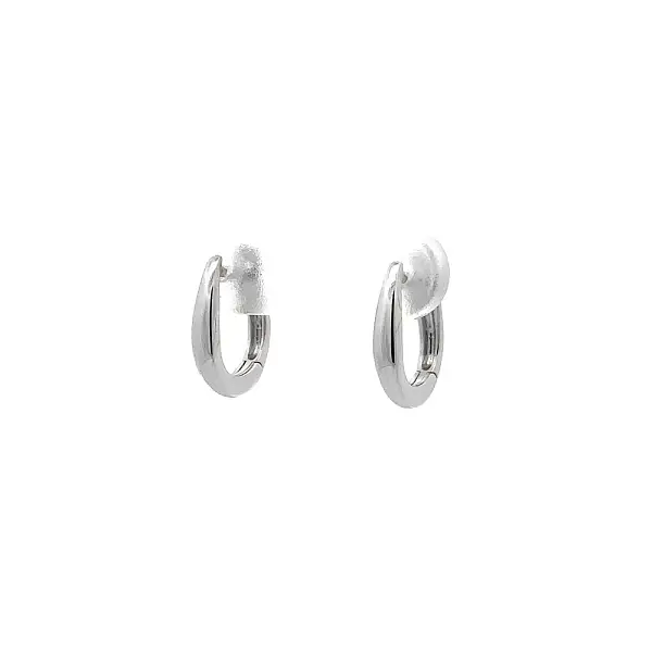 White Gold Round Earrings