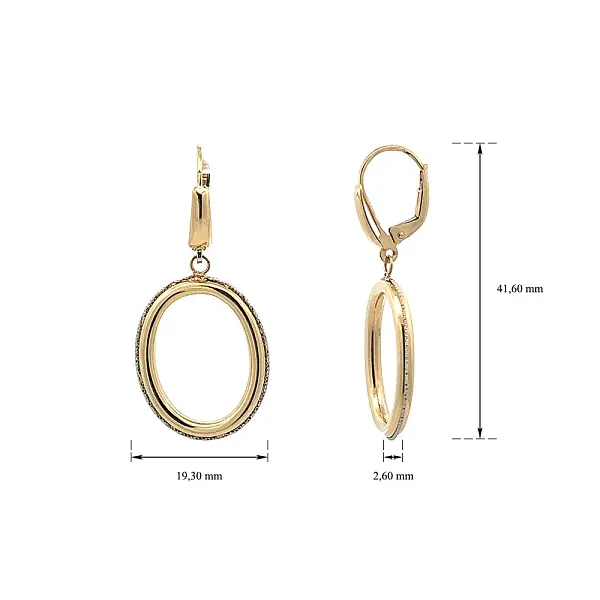 Gold dangle earrings