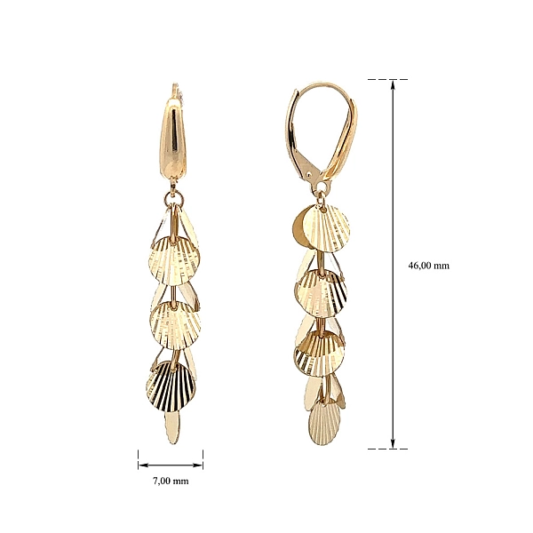 Gold dangle earrings