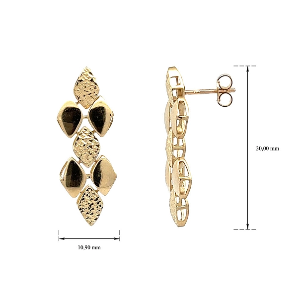 Gold dangle earrings