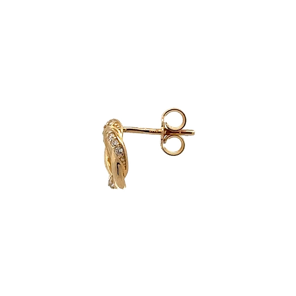 Gold Earrings with Zircons